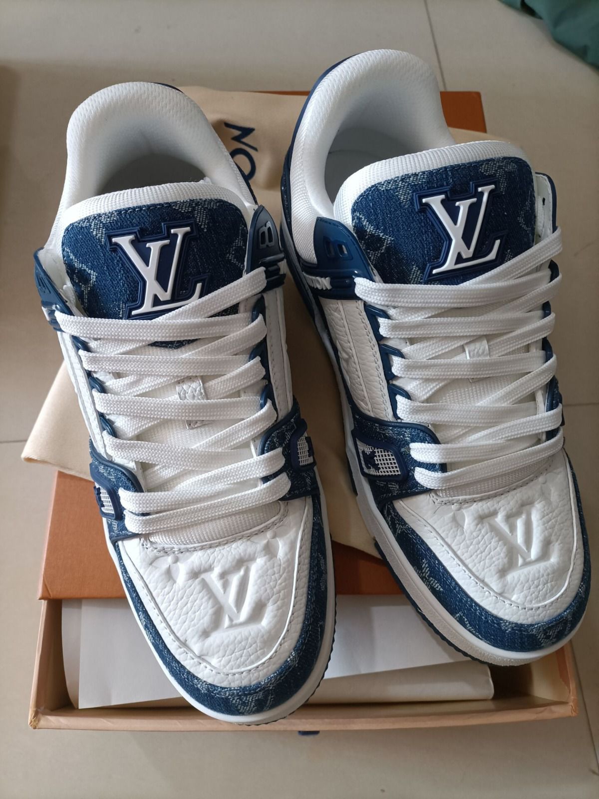 Louis Vuitton Monogram Denim Blue Trainers